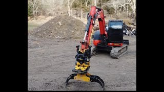 Excavator Tilt Rotator tree removal (short)