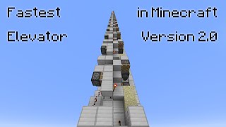 [BROKEN IN 1.11] Fastest Elevator in Minecraft V2 - It's now 3x4 in size! :o