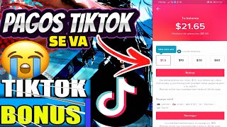 ✅ tiktok bonus como retirar recompensas Paso A Paso | Cobrando ultimas ganancias 🤑