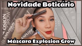 Testei a Nova Máscara de Cílios Explosion Grow de Make B. e o Batom Velvet Sublime de Make One