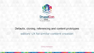 Defaults, cloning, referencing and content prototypes -  editors' UX for similar content creation