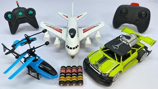 VIP Famous RemoteControl RC Flying Helicopter with Formula Racing Car and A380 Airline Unboxing 😘