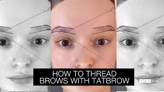 Eyebrow Threading with Tatbrow 😱 #shorts