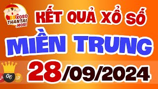 Xổ số miền Trung hôm nay ngày 28 tháng 9 | XSMT - KQXSMT - XSMTR - SXMT 28/9/2024