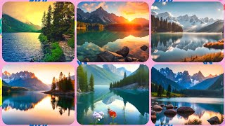 Impressive Lake With Mountains | Beautiful Mountain Sunrise @Nature Beautiful Wallpapers