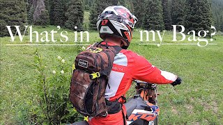 Whats in my Motocross Bag? Dirt Bike Hydration Pack! Dirt Bike Accessories!