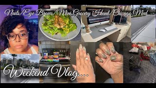 Weekend Vlog: Nail/Eye Brows/Mini Grocery Haul/Chicago Med....