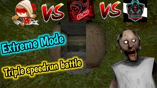 Granny v1.8 - Extreme Mode / Triple Speedrun Battle☠️ (With @_ElAU_  @DaddyFispakkoff )