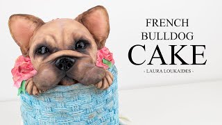 Making a Cute French Bulldog Basket Cake - Laura Loukaides