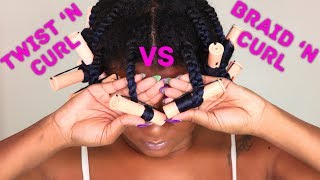 Twist and Curl VS Braid and Curl Out on Natural Hair | Miche Beauty