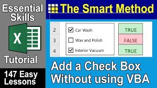 09-05 Add an Excel check box form control to a worksheet without VBA