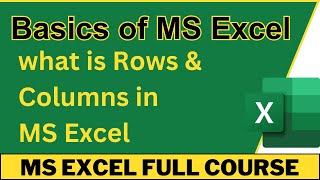 MS Excel|How to use Microsoft Excel |what is Rows and Columns in MS Excel|Ms excel full course