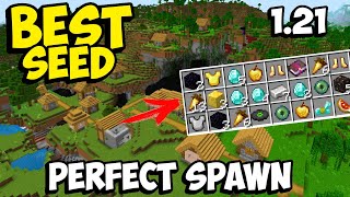 OP Minecraft 1.21 Seed: Village with 6 Diamonds & Stronghold at Spawn! | Speedrun seed Bedrock 1.21