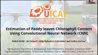 The Chlorophyll Content Estimation in Paddy Leaves Using CNN