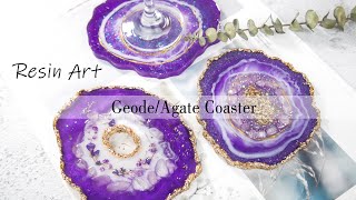 Resin Agate Geode Coasters DIY Tutorial - Silicone Coaster Molds