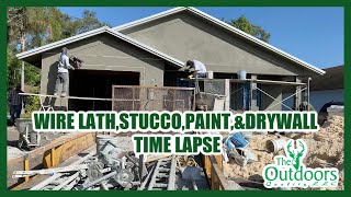 INSTALLING WIRE LATH/STUCCO/PAINT/DRYWALL  | NEW SINGLE FAMILY HOME CONSTRUCTION