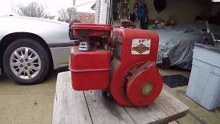 Briggs 5hp first start. (Read Description)