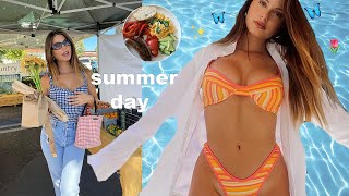 a summer day in my life 🏄🏻‍♀️// farmers market, date night, nighttime skincare routine, etc