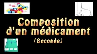 Composition des médicaments (seconde)