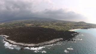 Flying Sideways Across Lava Rock Field & Manini'owali Beach - DJI Phantom 2 Vision+