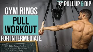 Pull Workout Using Gymnastic Rings (Intermediate Level)