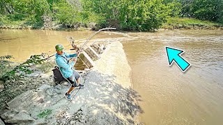 FLASH FLOODS Draw Fish To This DEMOLISHED DAM!! (What Happened To This Bait?)