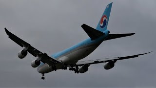 GO AROUND - KOREAN AIR LINES / BOEING 747-8 / HAMBURG AIRPORT