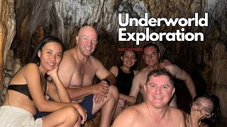 Exploring caves with friends on Camotes Island in the Philippines...