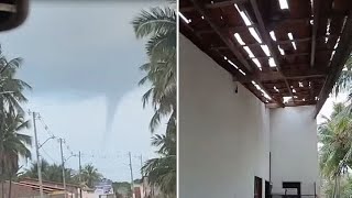 Tromba d'água assusta moradores do Miaí de Cima, em Coruripe