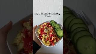 Simple & Healthy Breakfast Ideas | Pt. 3 Red Bell Pepper Scrambled Eggs #shorts