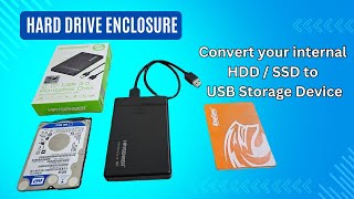 Hard Drive Enclosure | External Hard Disk Case | SATA SDD Cover Adapter