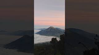 Mount Sindoro sunrise view from Mount Sumbing Summit trek