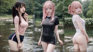 [AI Girl Yumee LookBook] Beautiful Girl in the Valley, AI Beauty