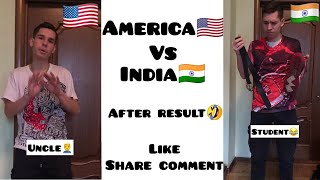 America 🇺🇸 vs India 🇮🇳 ~ After Result 🤣~ Just Gobya #shorts #funnyshorts