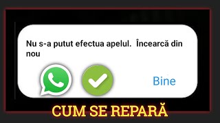 Nu s-a putut efectua apel Încercați din nou Whatsapp |  Problemă de apel Whatsapp