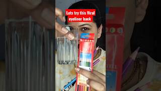 Best Viral Eyeliner Hack 🤯😱 #artist #shorts #india #viral #video #skincare #makeup #hack #eyemakeup