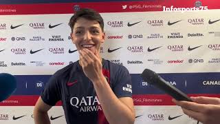 Réaction en zone mixte d’Elisa De Almeida après la victoire du psg face à saint-Etienne 5-0