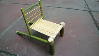 How to make a bamboo chair beautiful at home | Bamboo Furniture making