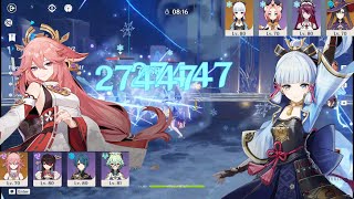 2.6 Spiral Abyss -  F2P Yae Miko Taser& Ayaka Freeze Spiral Abyss Floor 12 - Genshin Impact