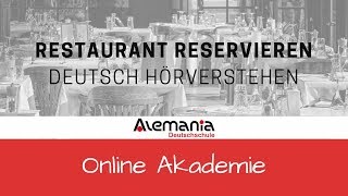 Deutsch Hörverstehen: Restaurant reservieren