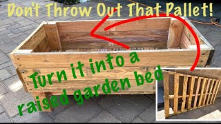 Turn Your Pallet Into A Rasied Garden Bed!