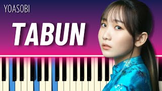 Tabun (Probably) (EASY PIANO TUTORIAL) - YOASOBI