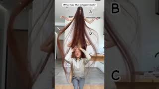 Who has the longest hair? #hair #longhair #funny #youtubeshorts #shorts #viralvideo #bald