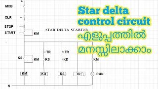 star Delta starter control wiring diagram | star Delta control wiring in malayalam