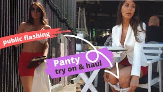 Public Flashing! Mini Skirt Panties Haul