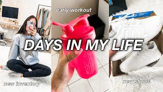 VLOG: New gym shoes, early workout, packing orders, inventory, errands, etc