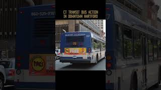 CT Transit Bus Action In Downtown Hartford