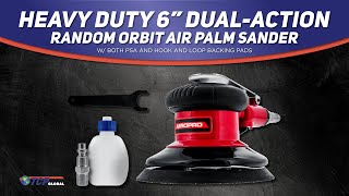 TCP Global | Heavy Duty 6" Dual-Action Random Orbit Air Palm Sander