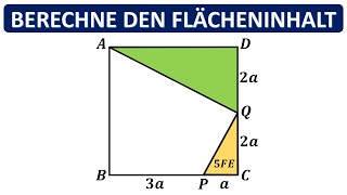 Berechne den Flächeninhalt der grünen Fläche | Dreieck | Quadrat | Flächeninhalt Mathe Alex