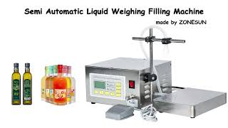 ZONESUN ZS-DP641W Semi Automatic Diaphragm Pump Liquid Weighing Filling Machine